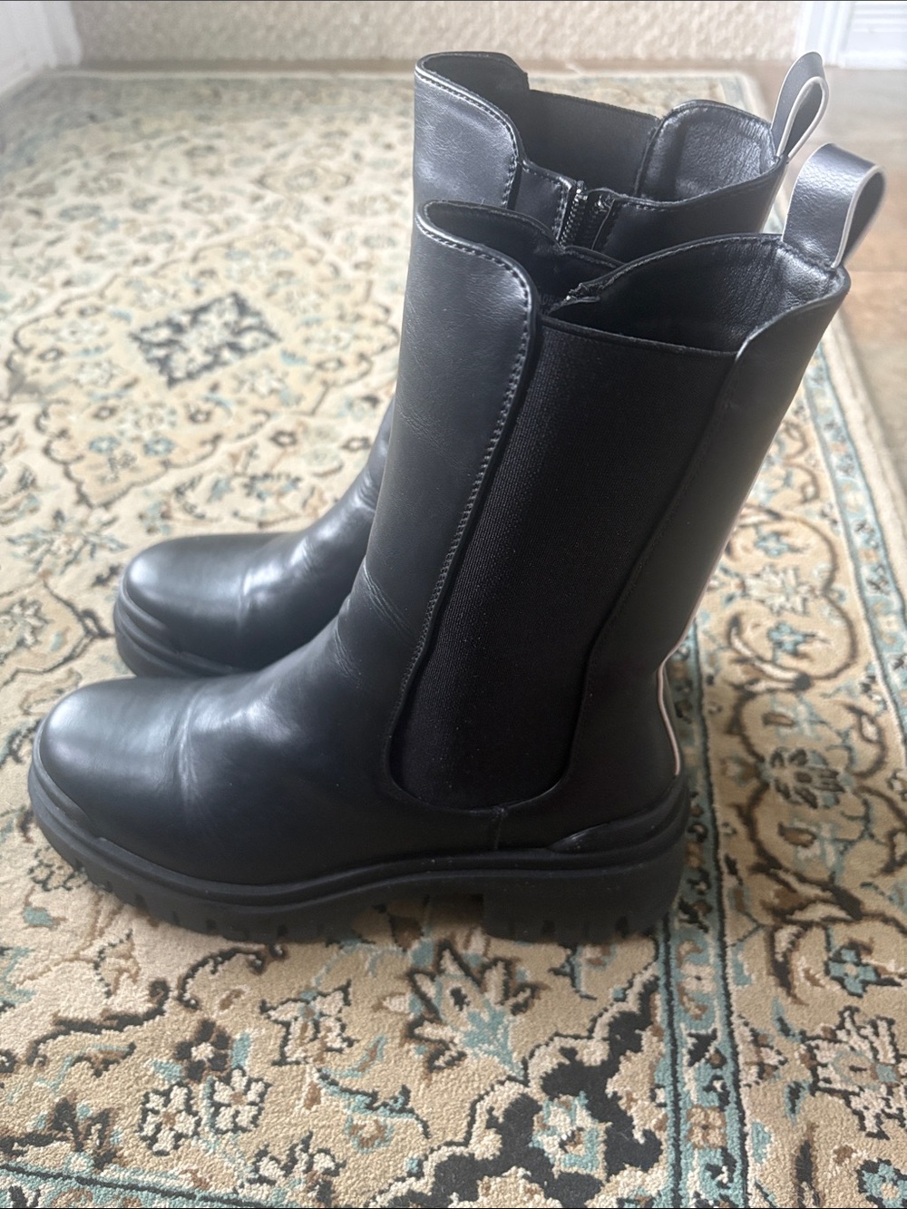 NY&C Black Chelsea Combat Boots